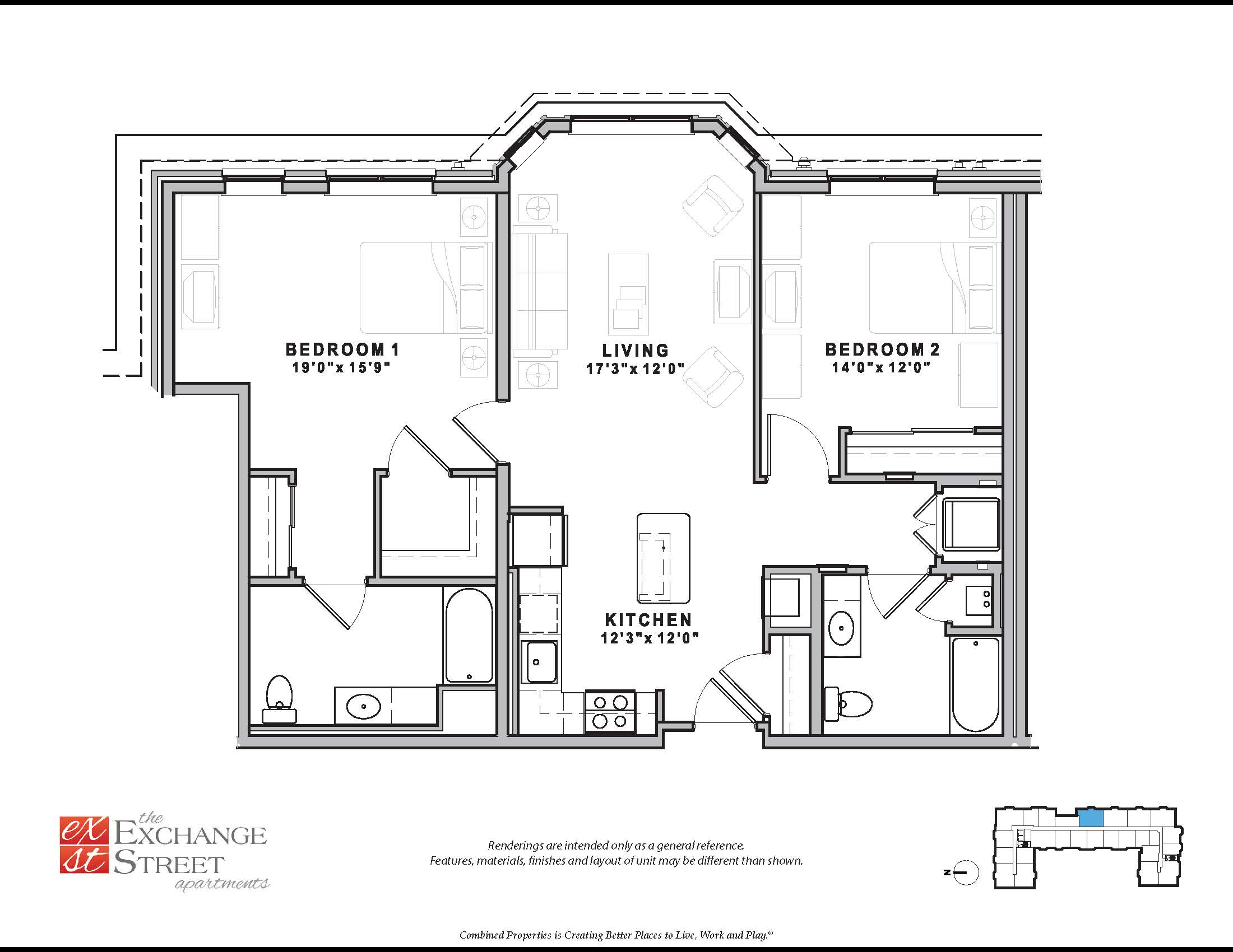 Malden - 2 Beds, 2 Baths - Image 2